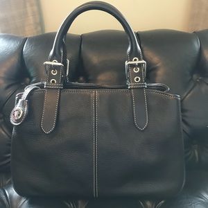 Dooney & Bourke Black Leather Satchel Shoulder Bag